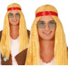 Pánska blond parochňa hippie s čelenkou